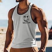 economico Canotte da palestra-Per uomo Canotta Gilet Canottiera Maglietta senza maniche Senza Maniche Collo a U Scollo a Cucchiaio Estate Tinta unica Semplice Moda Sportivo Classico Blocco di colore Streetwear Casuale Sportivo