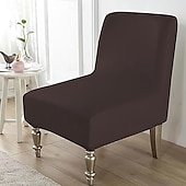 baratos Cobertura de Sofa-Capa para cadeira elástica sem braços, de cor sólida e à prova d&#039;água, de 1 peça, em couro sintético durável, para cadeiras individuais grandes, ideal para proteção de móveis residenciais e de hotéis