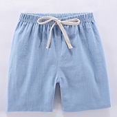 billiga Underdelar-Barn Pojkar Shorts Ensfärgat Mjukt Komfort Shorts Utomhus Grundläggande Svart Gul Vin Mid midja