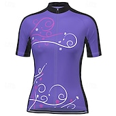 abordables Maillots pour femmes-Femmes Maillot de cyclisme Manche Courte Cyclisme T-shirt Maillot Top avec 3 poches arrière VTT Vélo tout terrain Cyclisme sur route Triathlon Respirant Séchage Rapide Évacuation de l&#039;Humidité Bandes