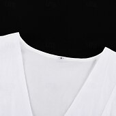 cheap Sets-Women&#039;s Active Fashion Blouse Pants Sets Sleeveless V Neck Solid Color Dubbele Rij Knopen Daily Casual Daily Black White Pink Summer Regular Fit