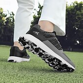 cheap Men&#039;s Golf Shoes-Men&#039;s Black and Gray Golf Shoes with Non-Slip Sole - Comfortable and Durable Footwear for Professional Golfers