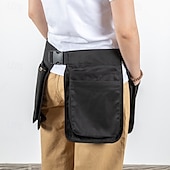 baratos Equipamento de Camping-Avental com cinto para ferramentas com vários bolsos, bolsa de cintura à prova d&#039;água com alça ajustável - preto, organizador de cinto de trabalho para jardinagem, artesanato de cozinha, projetos faça