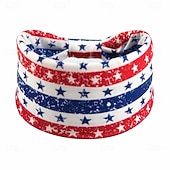 preiswerte Haarstyling-Zubehör-Stirnbänder mit amerikanischer Flagge für Frauen, patriotisches gedrehtes Haarband in Rot, Weiß und Blau, dehnbares, sportliches Haar-Accessoire für den Unabhängigkeitstag der USA, den Gedenktag