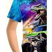 levne 3D zvířata pro chlapce-Chlapecké 3D Dinosaurus Tričko Košilky Krátký rukáv Léto Jaro Módní Základní Děti 4-12 let Tričkový Venkovní Ležérní Denní Běžný