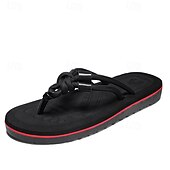 billiga Semester Sandaler-Herrbruna flip-flops i repstil med vadderad sula – bohemiskt inspirerade sommarsandaler för kustpromenader, stränder och vardagsbruk