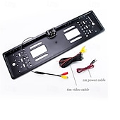 economico Telecamera posteriore auto-Telecamera posteriore con cornice per targa UE con visione notturna a 8 LED – Telecamera di retromarcia impermeabile per parcheggio auto