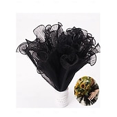 baratos Plantas e Flores Artificiais-Embalagem de presente de flores com luz LED, material de embrulho de gaze ondulada para buquê, caixa de presente de pirulito para casamento, festa, aniversário