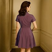 levne Šaty-Retro 50. léta Mini Šaty na šaty Košilové šaty Kovbojka Tlačítko dolů 3D tisk Dámské Plesová maškaráda Dovolená Ležérní Čajový dýchánek Dospělé Šaty Léto