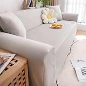 cheap Sofa Cover-Stretch Sofa Cover Slipcover Elastic Sectional Couch Armchair Loveseat 4 or 3 seater L shape Jacquard Grey Water Repellent Plain Solid Soft Durable Washable