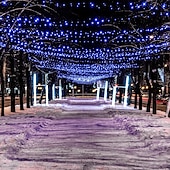halpa Aurinkoenergiakäyttöinen-1 kpl ulkokäyttöön tarkoitettu aurinkokennovalosarja, vedenpitävä valosarja, 12 m, 39 jalkaa, 100 led-helmeä, sisäpiha, puutarha, nurmikko, huvila, aita, parveke, koristevalo, häät, halloween, joulu, festivaali, tunnelma, valosarja
