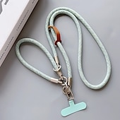 お買い得  携帯電話用ストラップとリストストラップ-手首と首に巻けるロープが付いた2イン1の携帯ストラップ - 取り外し可能なパッチと携帯ケース用の金属クリップ付き