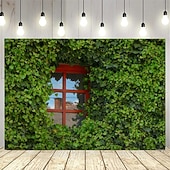 זול שטיח נוף-קיר חלון צמח ירוק תלוי שטיח קיר אמנות שטיח גדול קיר קישוט תמונה רקע שטיח וילון בית חדר שינה סלון קישוט