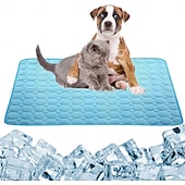 abordables Tapis de Refroidissement-Tapis rafraîchissant pour chien - lit rafraîchissant instantané pour chien &amp;chats non toxiques &amp;tapis rafraîchissant antidérapant lavable en machine pour l&#039;intérieur &amp;utilisation en voyage