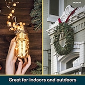 abordables Guirlandes lumineuses à piles-Lot de 12 guirlandes lumineuses LED étoilées de 2 m à 20 m, pour la Saint-Valentin, un mariage, une demande en mariage, une fête, un restaurant, une décoration d&#039;intérieur, un festival, Noël ou Halloween