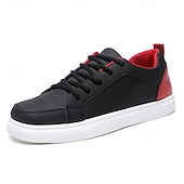 cheap Casual Sneakers-Men's Premium Navy Blue and Orange Faux Leather Sneakers with Fashionable Color Accents for Casual and Athletic Wear