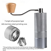 economico Accessori per il caffè-Macinacaffè manuale con macina in acciaio regolabile per cucina, utensile portatile per macinare il caffè espresso a mano