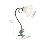 levne noční lampa-Květinová lucerna, moderní lilie, foukané skleněné stolní lampičky, noční světlo s USB, do ložnice, obývacího pokoje, patice E27