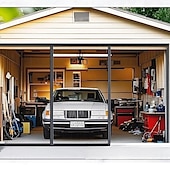 billiga Skärm för fönster och dörr-Garage Magnetisk Skärm Dörr Garage Dörr Skärm Magnetisk Stängning Glasfibergarage Skärm Dörrar för Bilgarage Dra Ner för Patio Veranda Fönster för att Hålla Borta Insekter