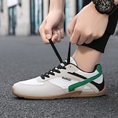 Χαμηλού Κόστους Ανδρικά Sneakers-Ανδρικά λευκά και κόκκινα αθλητικά αθλητικά παπούτσια με μαύρο σχέδιο και κορδόνια - αθλητικά, άνετα, ιδανικά για τρέξιμο, γυμναστήριο και casual ρούχα