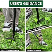 cheap Tool Accessories-High Hardness Weed Pulling Tool - Manual Stand Up Weed Puller Tool Head Replacement - 4-Claw Steel Head Design, Black