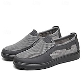 ieftine Pantofi casual slip-on-Adidași respirabili din plasă pentru bărbați - adidași ușori și confortabili pentru un stil de viață activ și aventuri de zi cu zi