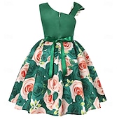 cheap Party Dresses-Kids Girls&#039; Party Dress Graphic Sleeveless Performance Special Occasion Princess Polyester Party Dress Summer Spring kids Multicolor Yellow Light Green