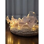 baratos Plantas e Flores Artificiais-Embalagem de presente de flores com luz LED, material de embrulho de gaze ondulada para buquê, caixa de presente de pirulito para casamento, festa, aniversário