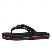 billiga Semester Sandaler-Herrbruna flip-flops i repstil med vadderad sula – bohemiskt inspirerade sommarsandaler för kustpromenader, stränder och vardagsbruk