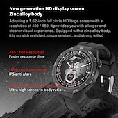 baratos Smartwatch-Relógio inteligente S6Pro 1,62&quot; Bluetooth, rastreador de fitness para homens com bússola, contador de passos, lembrete de chamadas e mensagens, monitor de sono, assistente de voz, à prova d&#039;água IPX, compatível com Android e iOS