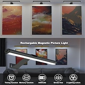 preiswerte Schranklicht-LED-Bildleuchten für Gemälde zum Einstecken, wiederaufladbare, verstellbare Kunstlicht-Galerie-Wandleuchte zur Präsentation von Kunstwerken