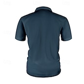 preiswerte Klassisches Poloshirt für Herren-Herren Golfshirt Golf Poloshirts Arbeit Lässig Revers Kurzarm Basic Modern Einfach Knöpfe Jacquard Sommer Normale Passform Schwarz Weiß Marineblau Blau Meerblau Dunkelgray Golfshirt