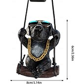 cheap Sculptures-Resin Dog Rearview Mirror Ornament, Dog Rear Mirror Accessories - Retroview Mirror Decoration - Cute Car Ornament for Truck Van Sedan for Bedrooms for Camer