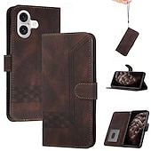 economico Cover per iPhone-Custodia a portafoglio per iPhone 16, 15, 14, 13, 12, 11 Pro Max con chiusura magnetica, cordino, cinturino da polso, scomparti per carte, cover antiurto in pelle PU e TPU.