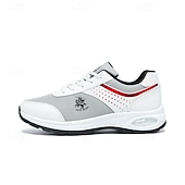 cheap Men&#039;s Sneakers-Men&#039;s White and Grey Running Sneakers with Breathable Upper and Air Cushion - Sporty, Comfortable, Perfect for Running, Gym and Outdoor Activities