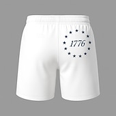  День независимости Муж. 4 июля — 250-летие США Флаг США Патриот Обтягивающие длинные шорты Купальные шорты Пляжные шорты Нормальная Гавайский Праздники