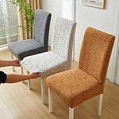 abordables Funda para silla de comedor-Funda para silla de comedor para el hogar, de tela polar, elástica, para el asiento