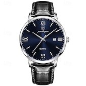 economico Orologi al quarzo-Orologio da Uomo 826 al Quarzo – Cassa in Lega Ultra Sottile Cinturino in Pelle Lancette Luminose Indicatore di Data 30M Impermeabile Stile Business Classico