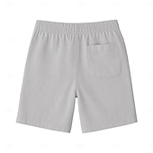 baratos Calções Elite Masculinos-Homens Calção Shorts de praia Com Cordão Cintura elástica com cordão Tecido Respirável Pavio Humido Curto Formal Casamento Ao ar livre Elegante Férias Branco Amarelo Micro-Elástica