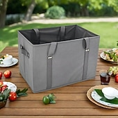 baratos Arrumação e Organização-Sacolas de compras reutilizáveis, cesta de piquenique dobrável, bolsa de armazenamento de viagem portátil, cesta de compras portátil de tecido não tecido, organizador de frutas e vegetais dobrável