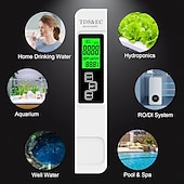 cheap Measuring Tools-Most Accurate So Far 4-in-1 Instant Read TDS Meter, Measures TDS, EC, &amp; Temperature (C/F) , Digital Water Testing Kit for Tap, Well, Pool, Hydroponics, Aquarium, RO/DI System White