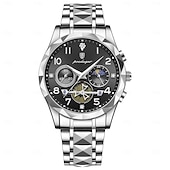 economico Orologi al quarzo-Orologio cronografo di lusso da uomo – orologio da polso al quarzo in acciaio inossidabile impermeabile con quadrante luminoso e datario