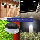 economico Illuminazione vialetto-Luci solari per recinzione, luci da parete per esterni, 9 LED super luminose, impermeabili, wireless, di sicurezza per giardino, muro, cortile, terrazza