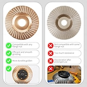 cheap Drill Bit Set-3PCS Wood Carving Disc Set for 4&quot; or 4 1/2&quot; Angle Grinder with 5/8&quot; Arbor, Grinding Wheel Shaping Disc for Wood Cutting, Grinder Cutting Wheel Attachments