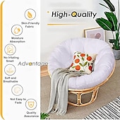 abordables Housse de canapé-Coussin rond pour balcon, patio, jardin, extérieur ou intérieur, coussin de chaise suspendu, coussin de remplacement pour chaise en forme d&#039;œuf