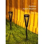 abordables Luces de camino y linternas-Luces solares LED para caminos al aire libre, impermeables, IP65, con encendido y apagado automático y 2 modos de iluminación. Iluminación de paisajes al aire libre para patios, jardines, caminos,