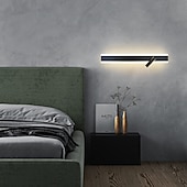 economico Luci da parete-Striscia di lampade da parete a LED con design a luce su e giù, 40/60/80/100/120 cm, moderna lampada da parete a LED per soggiorno, camera da letto, comodino, 10 W, applique da parete per interni in