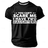 preiswerte Lustige T-Shirts für Männer-Herren T-Shirt Lustiger Vater &#039;Du kannst mir keine Angst machen ich habe zwei Töchter&#039; Grafik Kurzarm