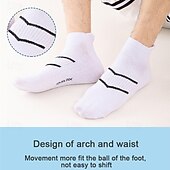 cheap Men's Socks-Men's 5 Pairs Multi Packs Socks Running Socks Casual Socks Black White Color Plain Vacation Sports &amp; Outdoor Daily Basic Medium Spring Fall Fashion Casual