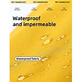 baratos capa de chuva-Capa de chuva para cachorro, capa de chuva impermeável com capuz, capa de chuva refletiva alta para animais de estimação com furo para guia para cães pequenos, médios e grandes